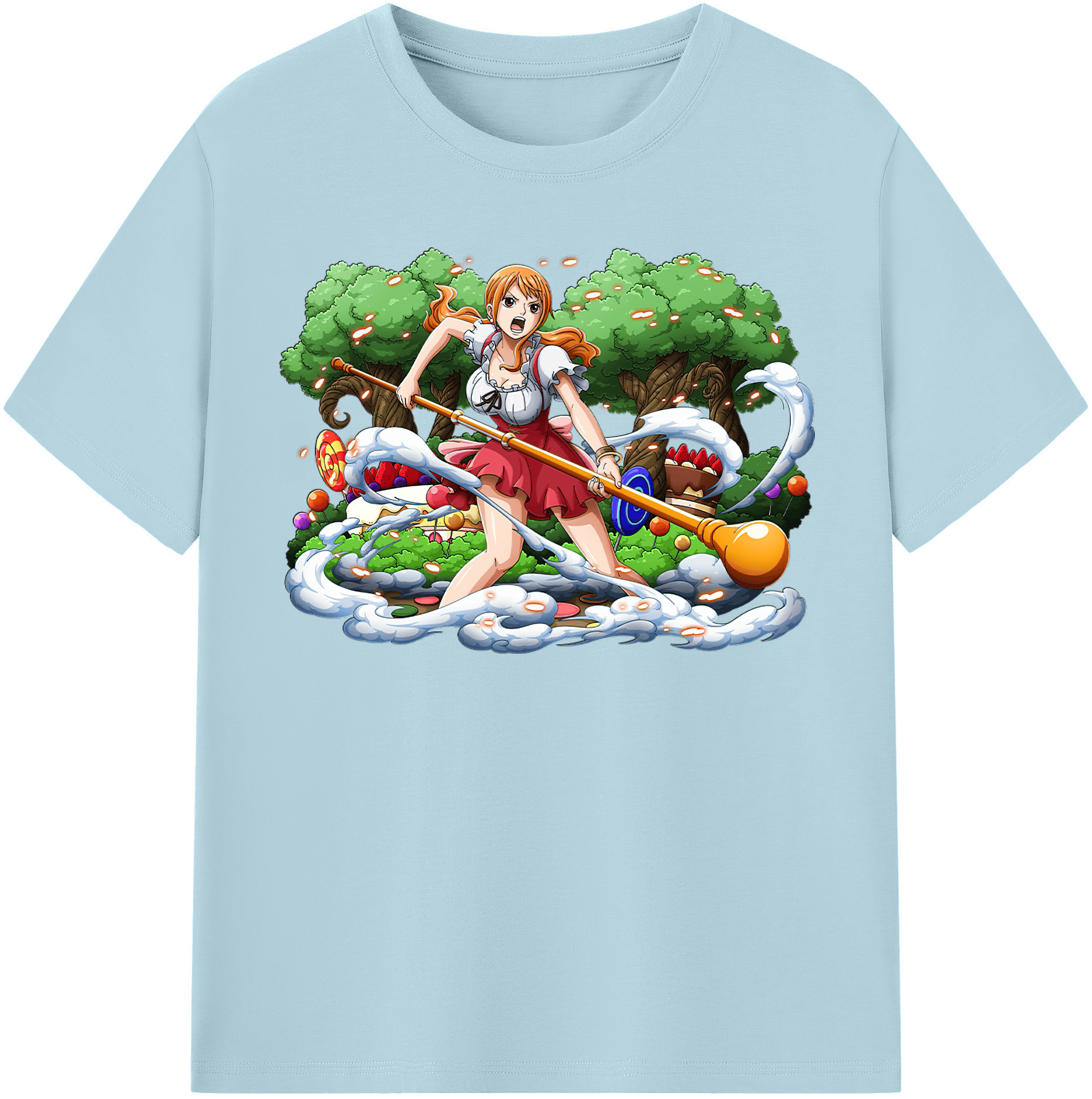 ワンピース ナミ ONE PIECE Nami 綿100％半袖Tシャツ（フロントプリント）